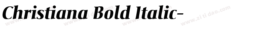 Christiana Bold Italic字体转换